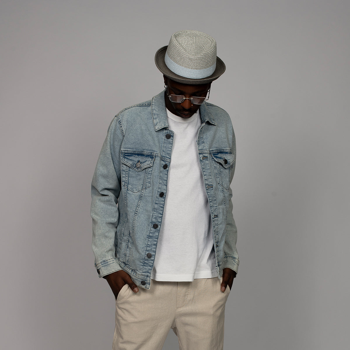 Summer hat "Paea" (pork pie hat)