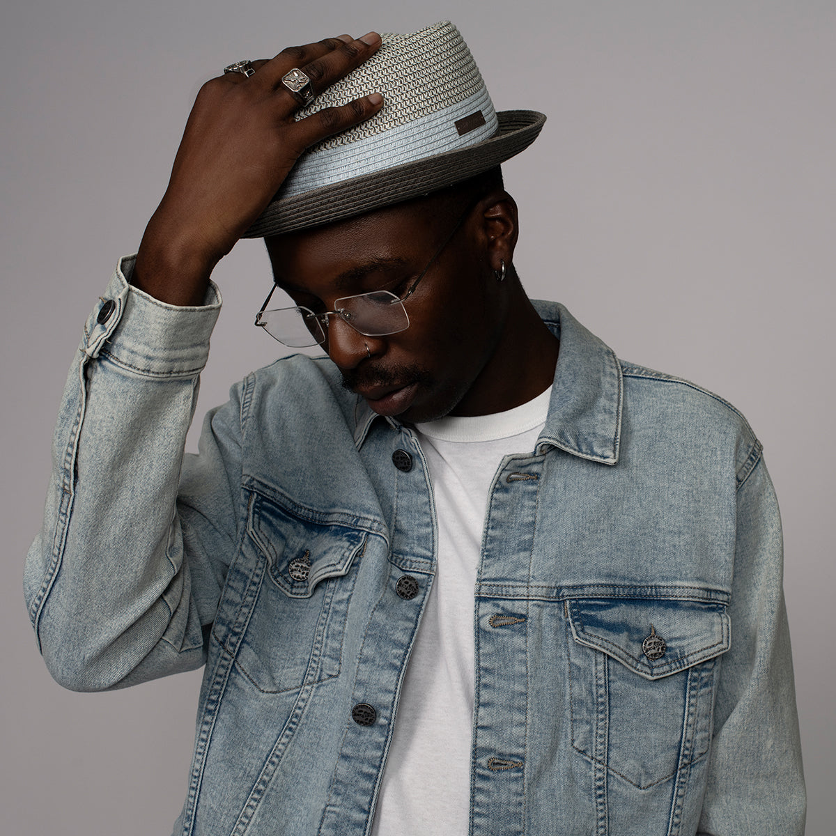 Summer hat "Paea" (pork pie hat)