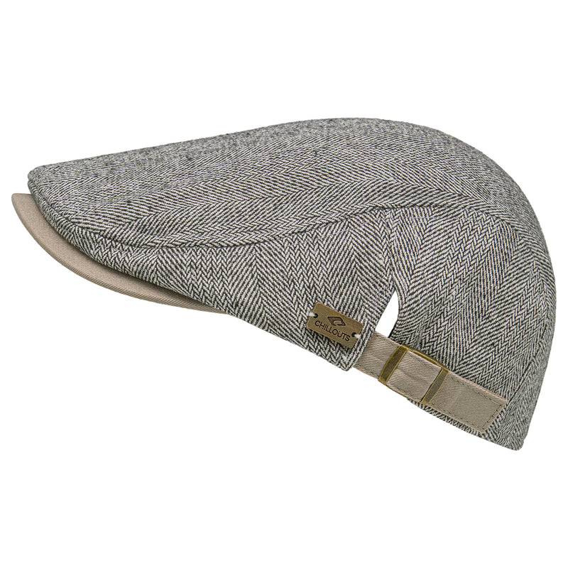 Winter-Schiebermütze mit Herringbone Muster | Flat Cap für Herren –  Chillouts Headwear