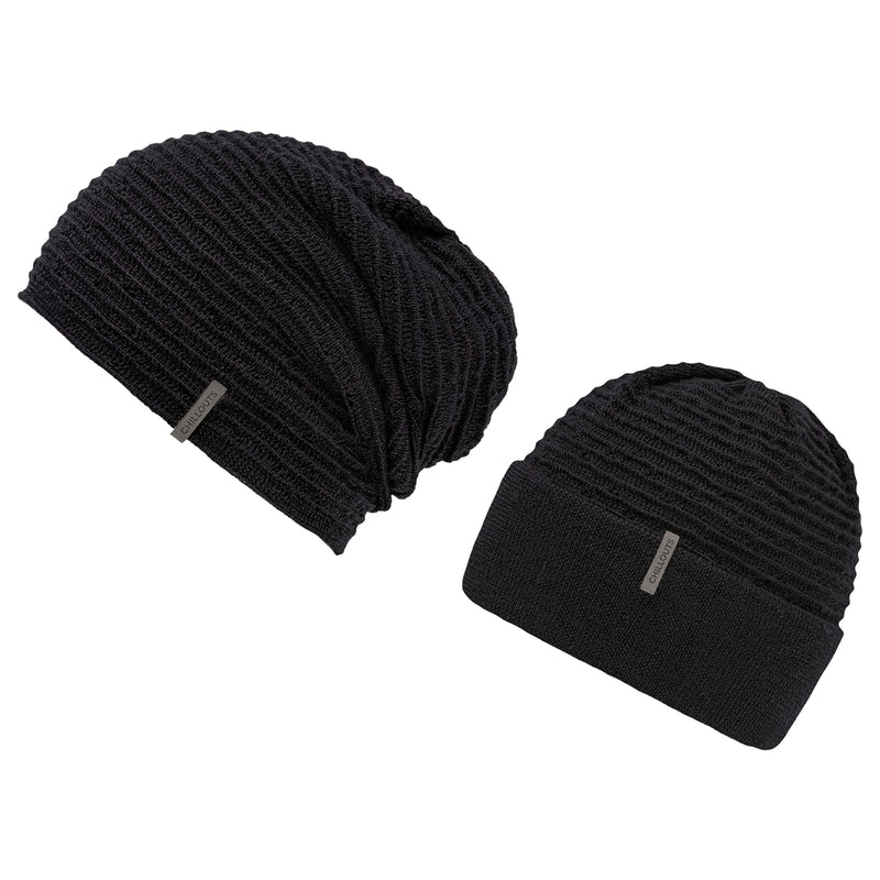 Long Mützen in - zwei Headwear – kaufe Strickmuster Chillouts Beanie mit feinem einer!