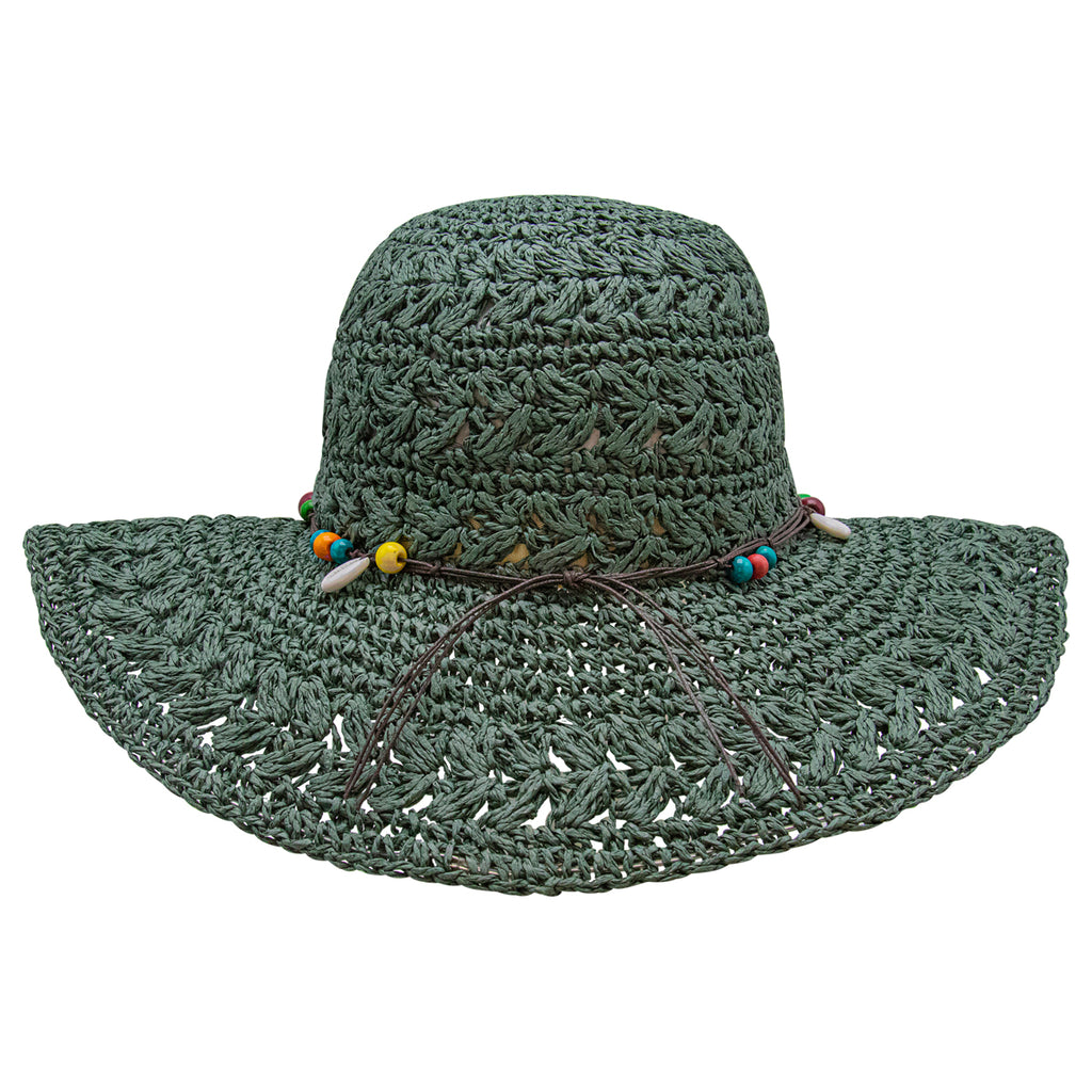 Handgemachter Damen-Sonnenhut mit schönem Webmuster & Hutband – Chillouts  Headwear