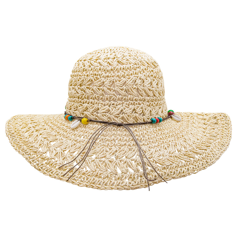 Handgemachter Damen-Sonnenhut mit schönem Webmuster & Hutband – Chillouts  Headwear