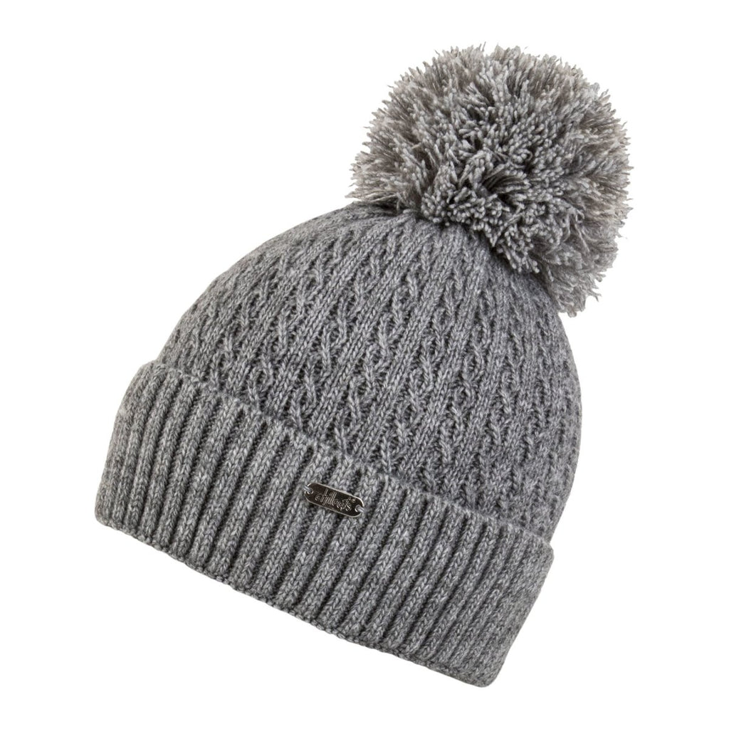 Bobble hat in natural colors with removable bobble & fleece lining –  Chillouts Headwear