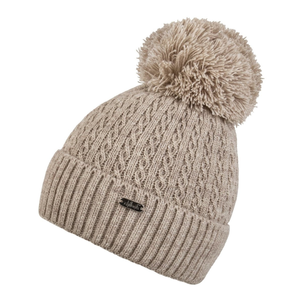Bobble hat in natural colors with removable bobble & fleece lining –  Chillouts Headwear