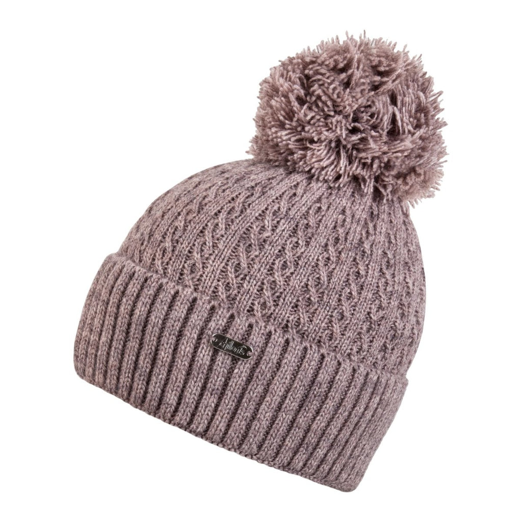 Bommelmütze in Naturfarben mit abnehmbarem Bommel & Fleece Futter –  Chillouts Headwear