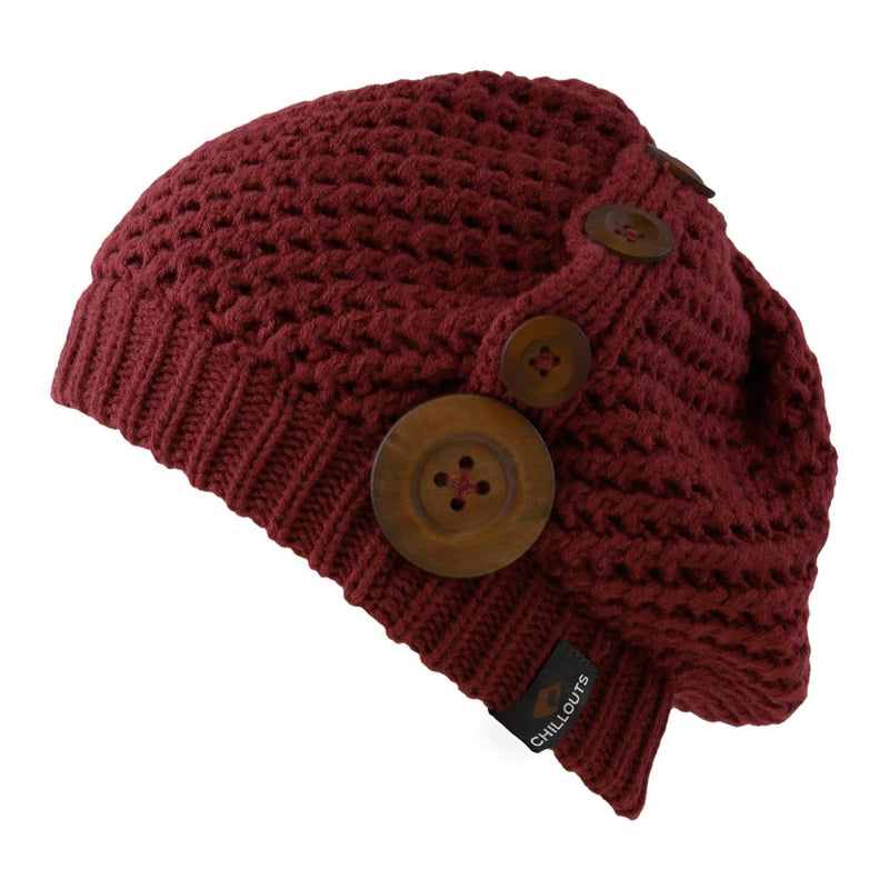 Long beanie with hole knit pattern for women - order now! – Chillouts  Headwear