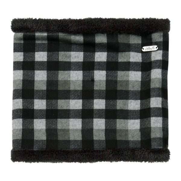 11 black grey check